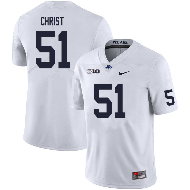 Men #51 Jimmy Christ Penn State Nittany Lions College Football Jerseys Sale-White